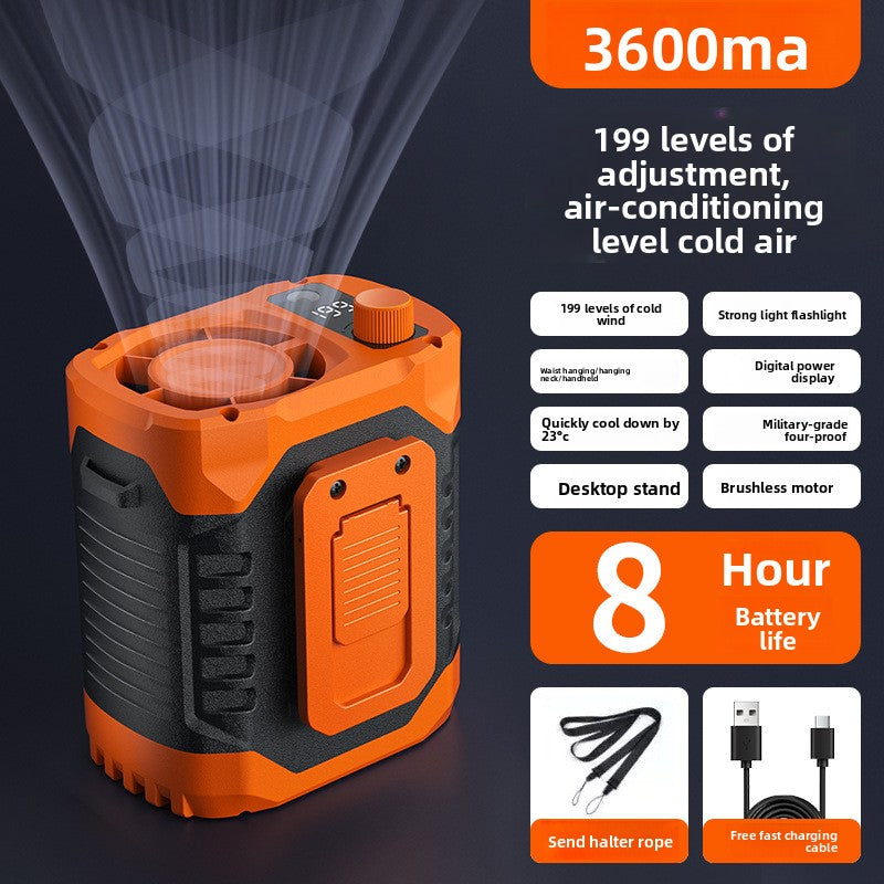 Rechargeable Hanging Fan with LED Light
