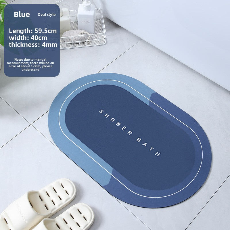 A bath mat made from soft diatomaceous earth