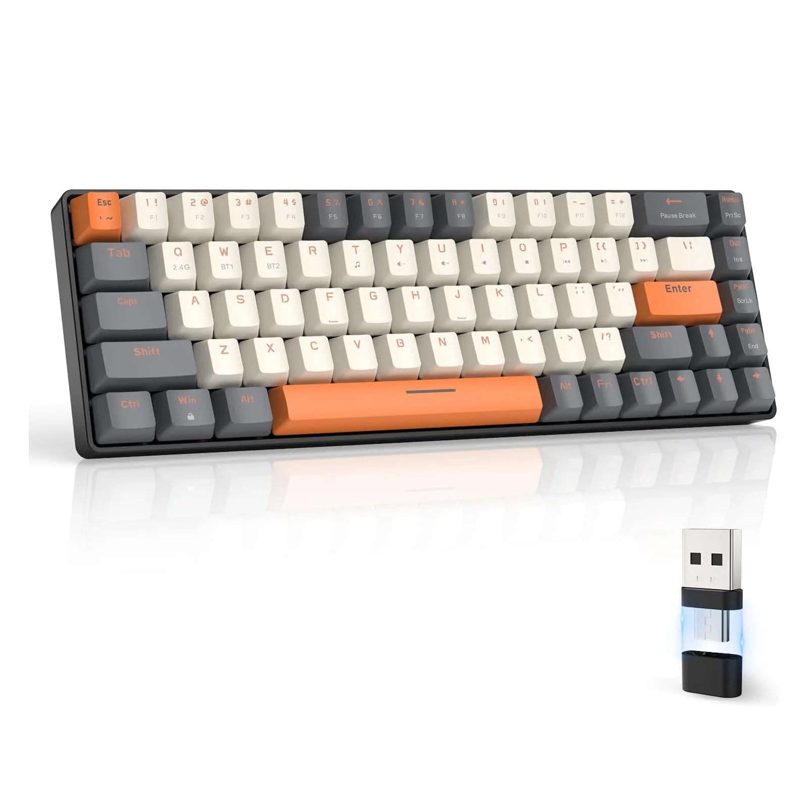 Gaming Keyboard RK68 60% Wireless Mechanical Keyboard, Bluetooth