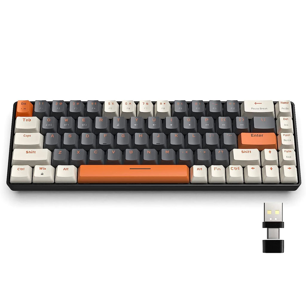 Gaming Keyboard RK68 60% Wireless Mechanical Keyboard, Bluetooth