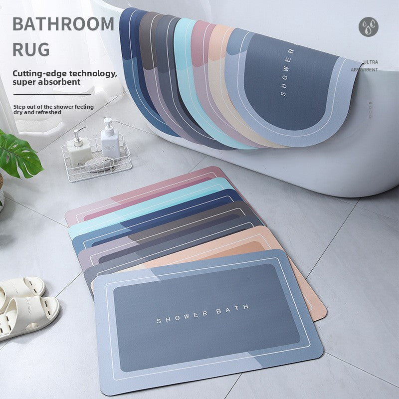 A bath mat made from soft diatomaceous earth